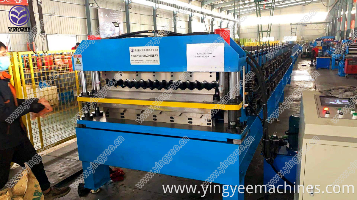 double layer roof sheet roll forming machine popular in Pakistan market. S type roof sheet roll forming machine